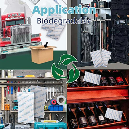 60 Packs 20 Gram Premium Silica Gel Dessicant Packs for Storage, Moisture Absorber Packets, Humidity Packs