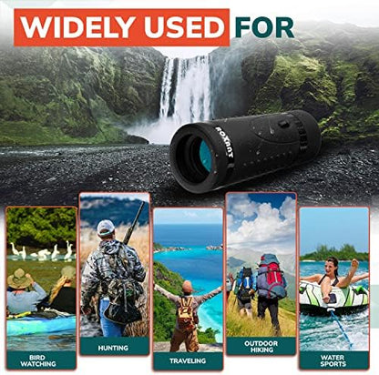 Authentic ROXANT Grip Scope High Definition Wide View Monoculars for Adults High Powered - with Retractable Eyepiece & Fully Multi Coated Optical Glass Lens + Bak4 Prism starscope monocular Telescope