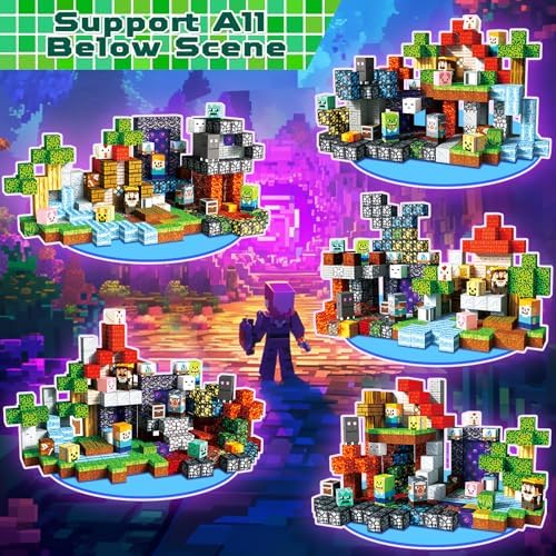 300 PCS 0.8in Magnetic Blocks - Magnet Toys for Kids, Magnetic Building Blocks Cubes, Stacking Magnets, School STEM Toys Birthday Gifts for Boys and Girls Age 3+ Years Old (Theme: Portal)