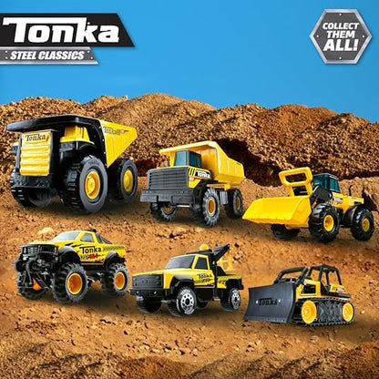 Tonka Steel Classics Front Loader - Made with Steel & Sturdy Plastic, Yellow Toy Construction Truck, Boys and Girls, Kids, Toddlers, Ages 3+