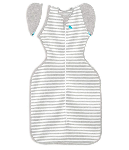 Love to Dream Swaddle Up Transition Swaddle, Patented Zip-Off Wings, Gently Help Baby Transition from Being Swaddled to Arms Free When Showing Signs of Rolling, 1.0 TOG, 13-19 lbs, Gray