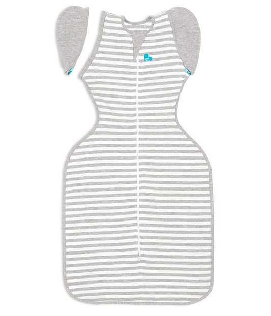 Love to Dream Swaddle Up Transition Swaddle, Patented Zip-Off Wings, Gently Help Baby Transition from Being Swaddled to Arms Free When Showing Signs of Rolling, 1.0 TOG, 13-19 lbs, Gray