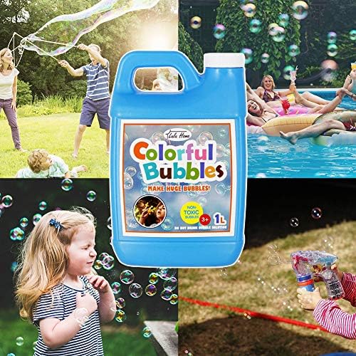 Lulu Home Concentrated Bubble Solution, 1 L/ 33.8 OZ Refill for Bubble Machines, Giant Wands, and Blowers - Up to 2.5 Gallons for Kids' Birthday Parties