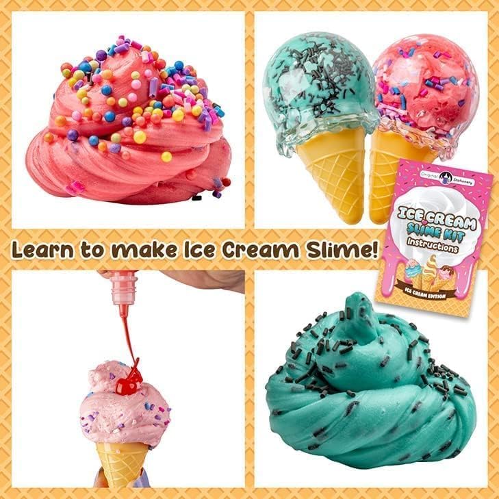 Original Stationery DIY Ice Cream Slime Kit for Girls with Butter Cloud & Foam - Creative Slime Making Toy & Birthday Present for Girls 8-10