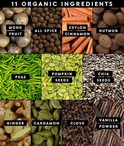 Truvani Vegan Pea Protein Powder | Vanilla Chai | 20g Organic Plant Based Protein | 20 Servings | Keto | Gluten & Dairy Free | Low Carb | No Added Sugar