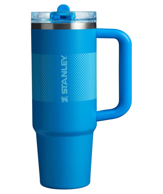 Stanley Quencher ProTour Flip Straw Tumbler with Leakproof Lid 30 oz | Built-In Straw and Handle | Cup Holder Compatible for Travel | Insulated Stainless Steel Cup | BPA-Free | Azure Fade