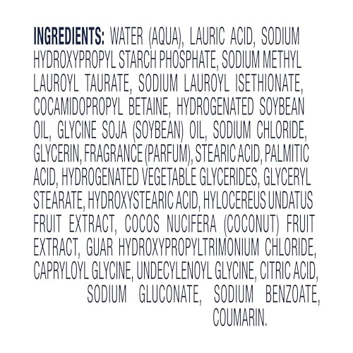 Dove Body Wash 4 Count for 24hr Lotion-Soft Skin Replenish Dragon Fruit and Coconut Cream Moisturizing Skin Cleanser with No Sulfates No Parabens