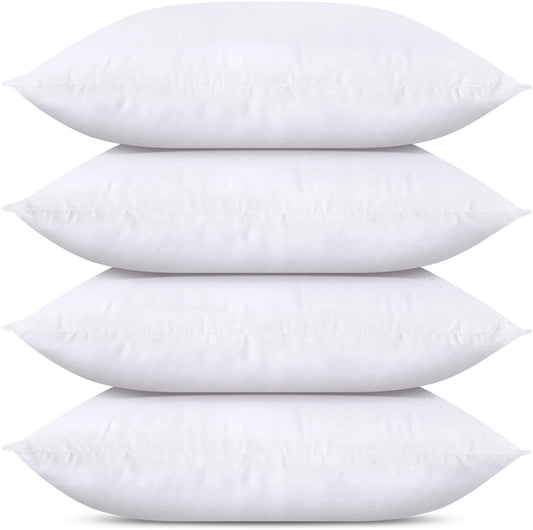 Utopia Bedding Throw Pillows (Set of 4, White), 12 x 20 Inches Pillows for Sofa, Bed and Couch Decorative Stuffer Pillow