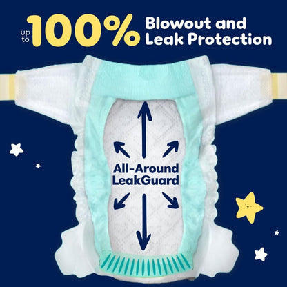 Pampers Overnight Diapers - Swaddlers Overnights - Size 4, 58 Count, Disposable Baby Diaper, Night Time Leak and Skin Protection