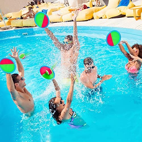 Ayeboovi Toss and Catch Ball Set with 8 Paddles 4 Balls Outdoor Beach Pool Toys for 3 4 5 6 7 8 Year Old Boys Girls Birthday Gift Outside Camping Lawn Yard Games for Kids and Family