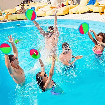 Ayeboovi Toss and Catch Ball Set with 8 Paddles 4 Balls Outdoor Beach Pool Toys for 3 4 5 6 7 8 Year Old Boys Girls Birthday Gift Outside Camping Lawn Yard Games for Kids and Family