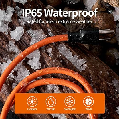 KTMC 25ft 16AWG Outdoor Extension Cord, Indoor/Outdoor 25-Foot SJTW 16/3 Gauge Extension Cable with Durable Weatherproof PVC Vinyl Jacket, 3-Prong Grounded Plug, ETL Certified 13A 1625W, Orange
