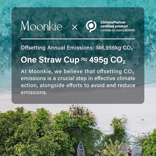 Moonkie Baby Straw cup | Silicone Toddler Sippy Cup Training Cup with Straw Lid | BPA-Free Drop-Proof Cup | Baby Led Weaning | 6 Months+, 5 oz, 2pack