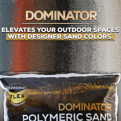 10 Pound Gray Beige DOMINATOR Polymeric Sand with Revolutionary Ceramic Flex Technology for Stabilizing Paver Joints/Gaps, 1/8” up to 4”, Professional Grade Results