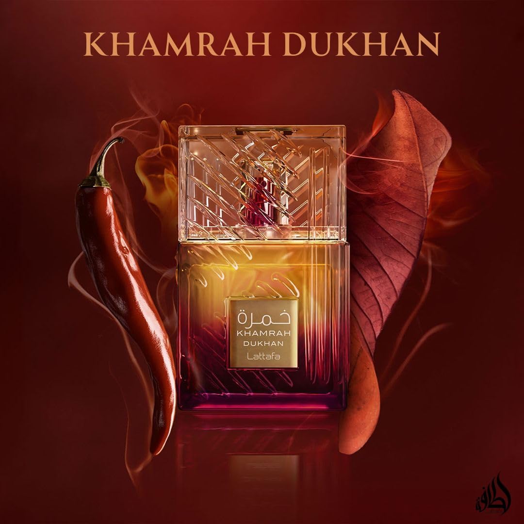 Lattafa Khamrah Dukhan for Unisex Eau de Parfum Spray, 3.4 Ounce / 100 ml