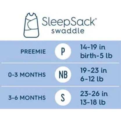 HALO Sleepsack Swaddle, 100% Cotton, Triangle Neutral, Multi, Small