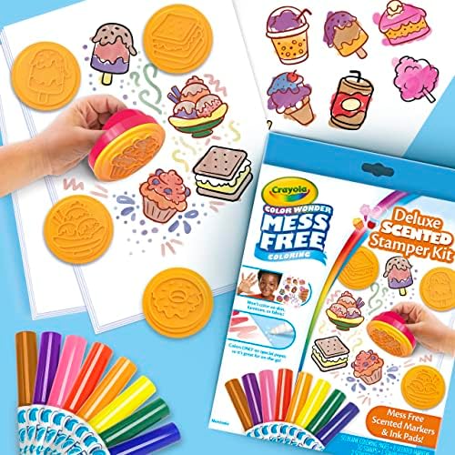 Crayola Color Wonder Mess Free Coloring Set, 50 Blank Coloring Pages, Scented Color Wonder Stamps and Markers, Refill Set