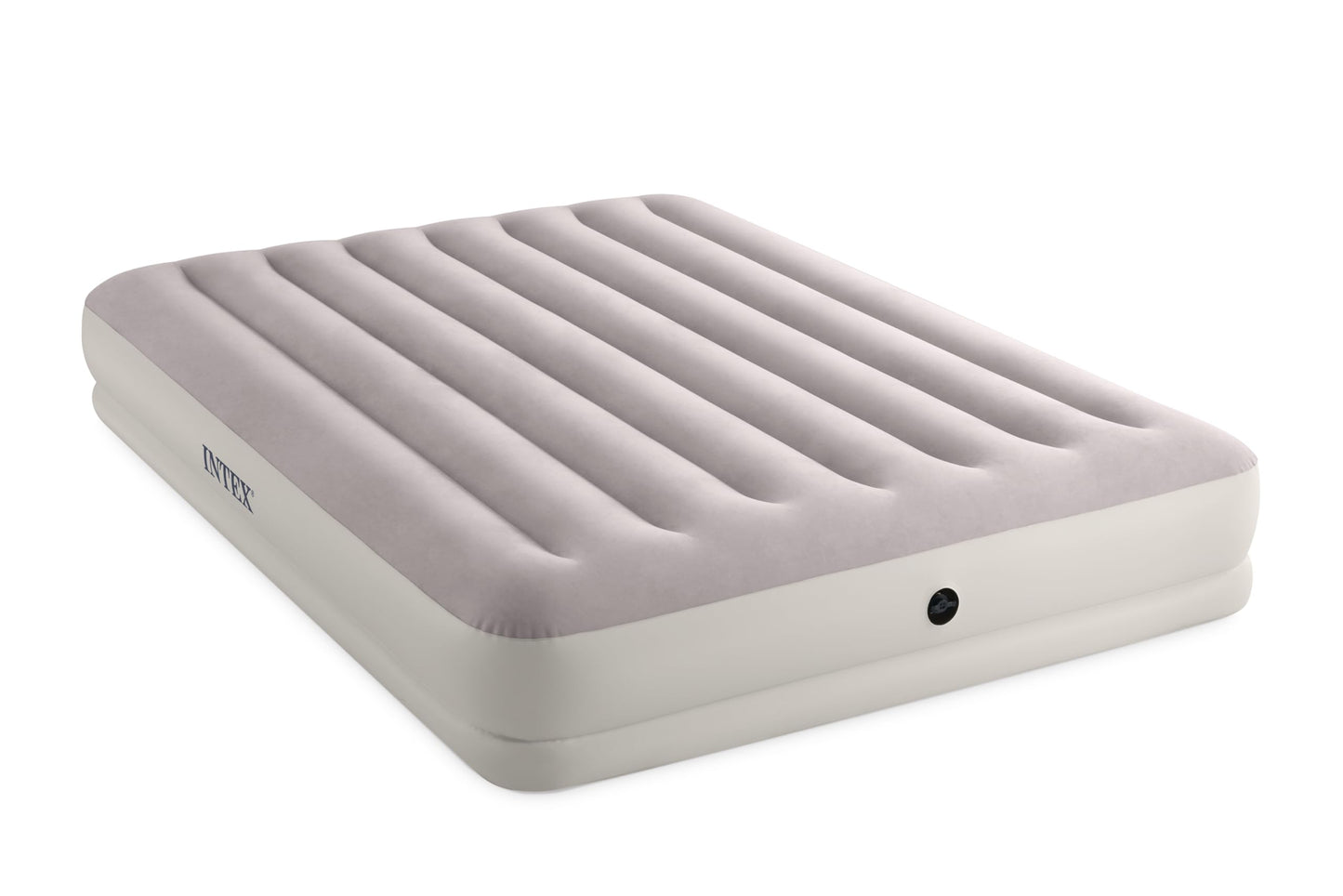Intex 64179E Dura-Beam Standard Prestige Mid-Rise Air Mattress: Fiber-Tech - Queen Size - Quickfill USB Air Pump - 12in Bed Height - 600lb Weight Capacity