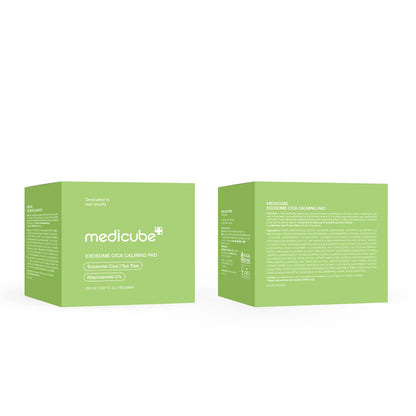 medicube Exosome CICA Tea Tree Calming Toner Pads for Sensitive Skin with Centella Asiatica Help Reduce Redness & breakouts. Low-irritating & Hydrating Daily Care, Korean Skincare, Vegan (100 Pads)
