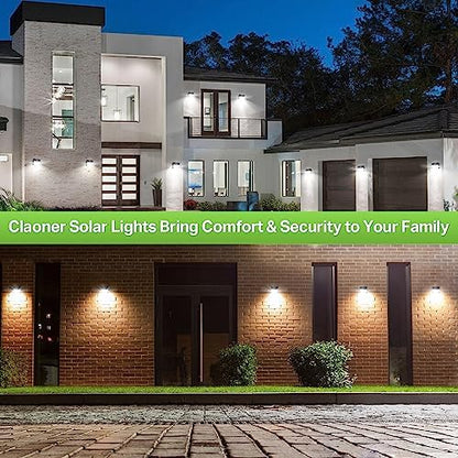 [6 Packs] Solar Motion Lights Outdoor, Ultra Bright Solar Fence Lights with Motion Sensor, IP65 Waterproof Security Light 3 Modes, 270° Lighting Angle, Wall Lights for Deck Patio Fence Garage Door