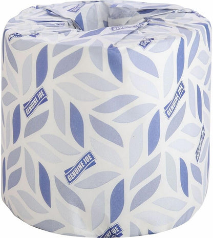Genuine Joe Standard Bath Tissue, 3" x 4", 2-Ply, 400 Sheets/Roll, 96 Count