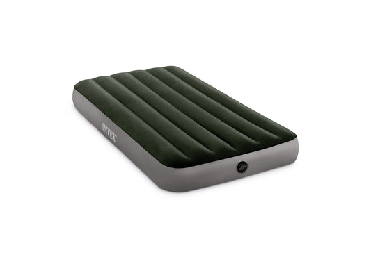 Intex 64107E Dura-Beam Standard Prestige Air Mattress: Fiber-Tech - Twin Size - 10in Bed Height - 300lb Weight Capacity - Pump Sold Separately