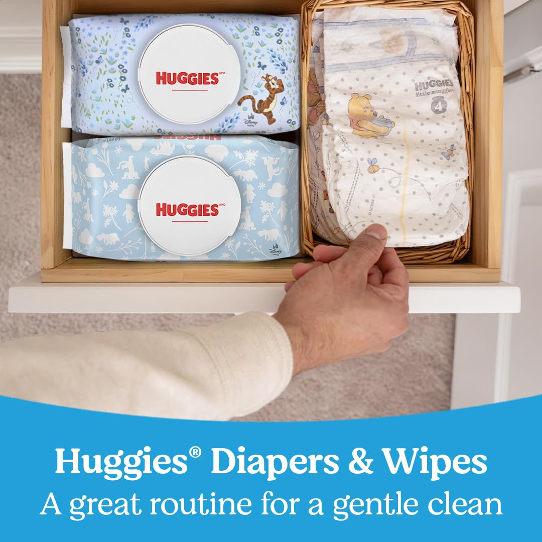 Huggies Natural Care Cucumber, Aloe and Vitamin E Baby Wipes, Hypoallergenic, Scented, 15 Flip-Top Packs (960 Wipes Total), Packaging May Vary