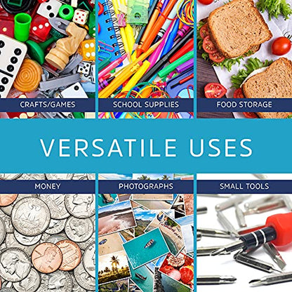 CLEAR PLASTIC RECLOSABLE ZIP BAGS - Bulk GPI Case Of 1000 8" x 10" 2 mil Thick Strong & Durable Poly Baggies With Resealable Zip Top Lock For Travel, Storage, Packaging & Shipping.