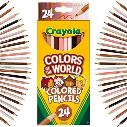 Crayola Colors of the World Bulk Colored Pencil Set - 6 Packs (24ct), Skin Tone Kids Colored Pencils for Kids, Bulk Teacher Classroom Must Haves