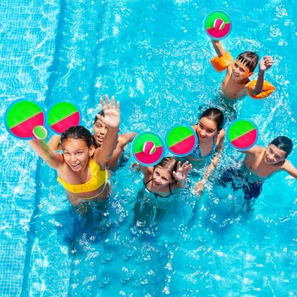 Ayeboovi Kids Toys Toss and Catch Ball Set with 6 Paddles 3 Balls Outdoor Games for Kids Beach Pool Yard Games Toys for 3-12 Years Old Boys Girls Kids Adults Family Birthday Gift