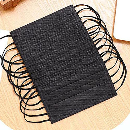 1000PCS 3 ply black disposable face mask breathable face masks