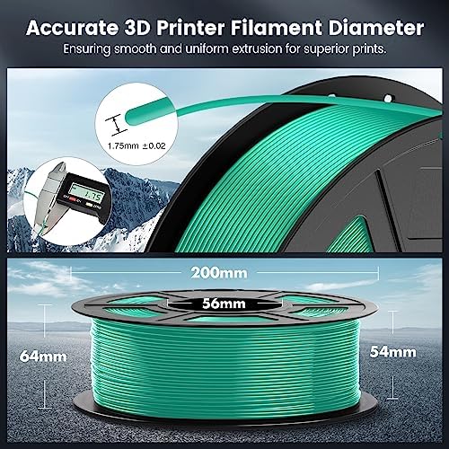 SUNLU 3D Printer Filament - 1.75mm PLA, Dimensional Accuracy +/- 0.02mm, Fits Most FDM 3D Printers, 1kg Spool (2.2lbs), Grass Green