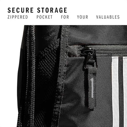 adidas Alliance Sackpack, Drawstring Backpack, Lightweight Small Gym Bag for Women and Men, Black, One Size