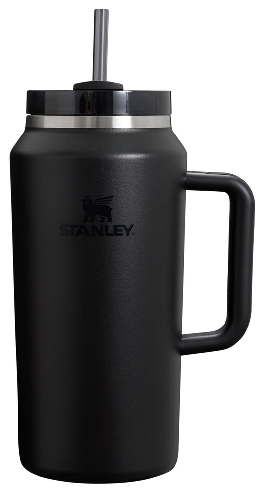 Stanley Quencher H2.0 Tumbler with Handle & Straw 64 oz | Flowstate 3-Position Lid | Large Capacity for Travel & Sports | Insulated Stainless Steel Cup | BPA-Free | Black 2.0