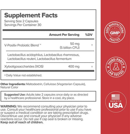 O Positiv URO Vaginal Probiotics for Women pH Balance with Prebiotics & Lactobacillus Probiotic Blend - Vaginal Health Supplement - Promote Healthy Vaginal Odor & Vaginal Flora, 60 Count (Pack of 2)