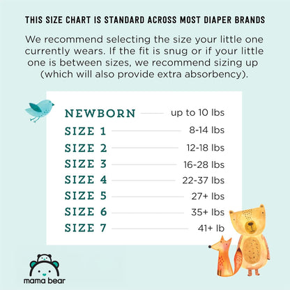 Amazon Brand - Mama Bear Gentle Touch Diapers, Size 6, 108 Count (4 packs of 27)