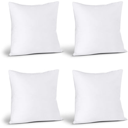 Utopia Bedding Throw Pillows (Set of 4, White), 22 x 22 Inches Pillows for Sofa, Bed and Couch Decorative Stuffer Pillow