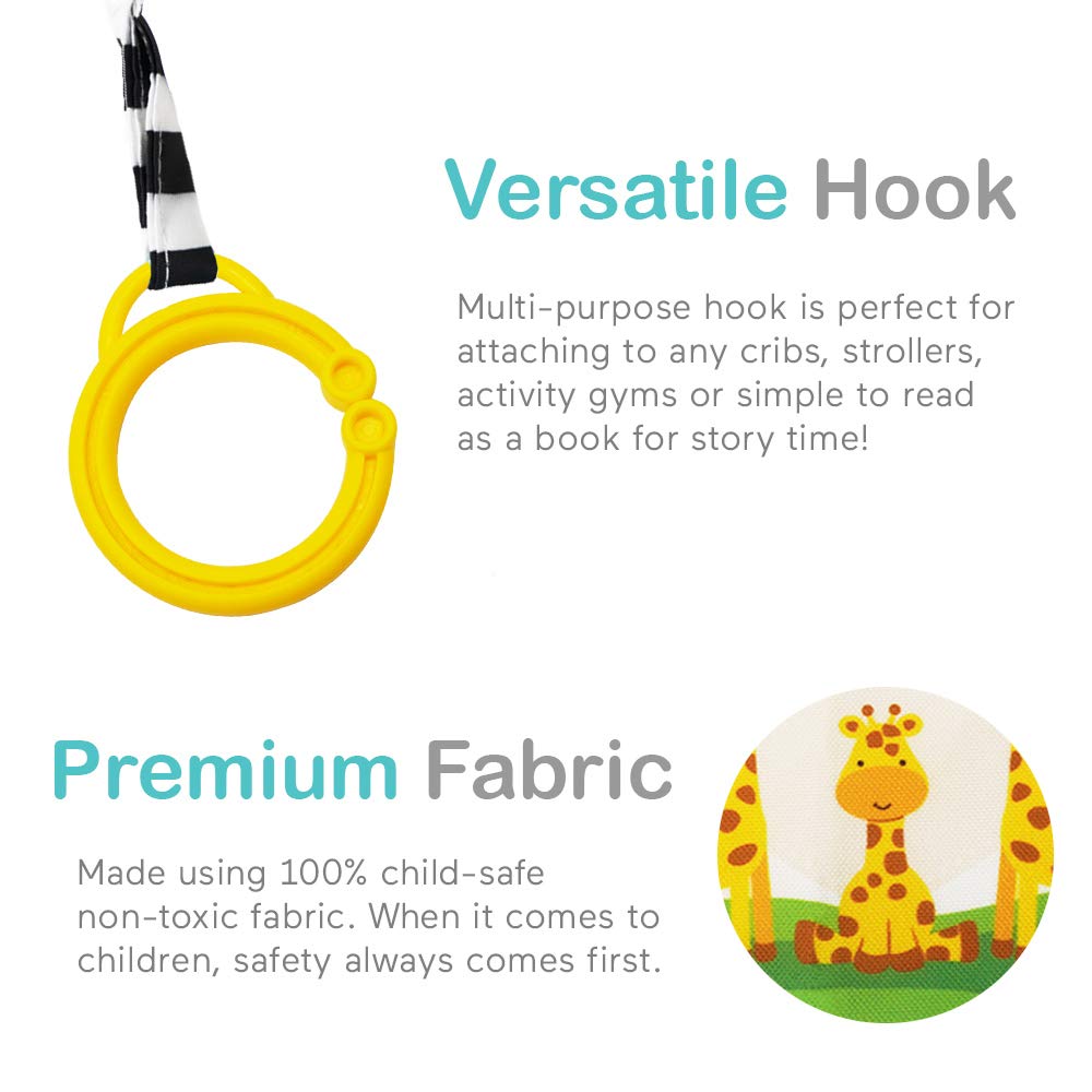 Urban Kiddy™ Baby's My First Family Album | Soft Photo Cloth Book Gift Set for Newborn Toddler & Kids (Giraffe)