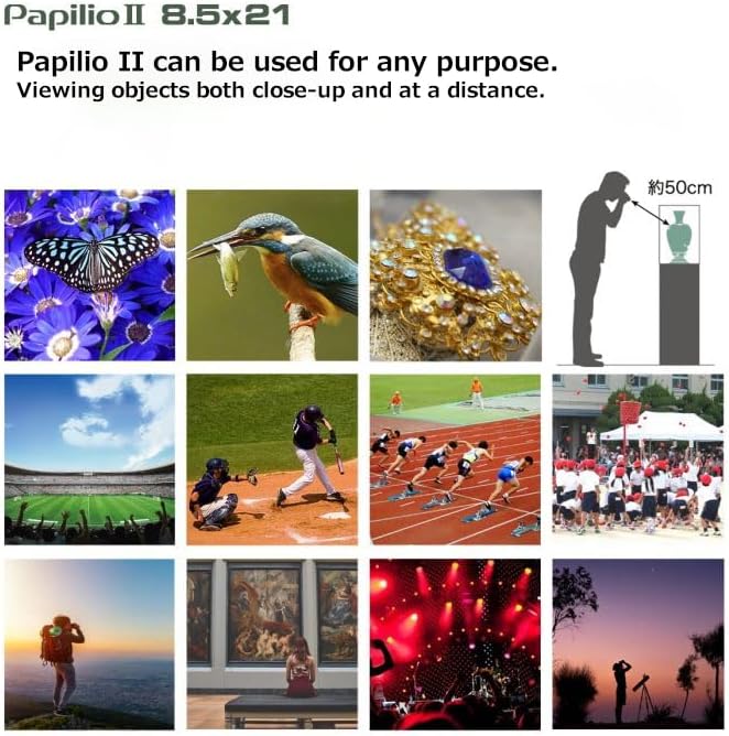 Pentax 8.5x21 U-Series Papilio II Binocular suitable for watching objects both close-up and far away