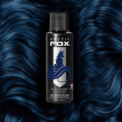 Arctic Fox Semi-Permanent Hair Dye, Vegan & Cruelty-Free, Conditioning, Ammonia-Free, Peroxide-Free, Blue Jean Baby, Long-Lasting Color, For All Hair Types, 4 fl oz (Pack of 2)