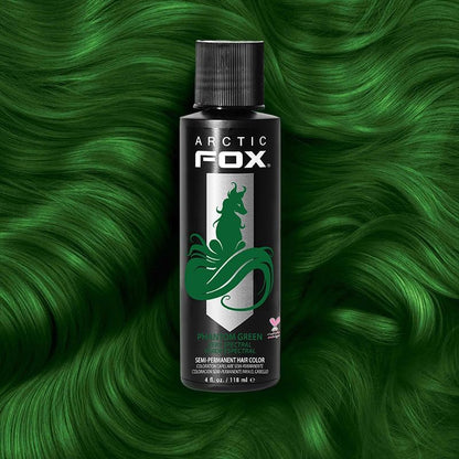 Arctic Fox Semi-Permanent Hair Dye, Vegan & Cruelty-Free, Ammonia-Free, Conditioning, Vibrant Phantom Green, Long Lasting Color, For All Hair Types, 4 Fl Oz (Pack of 2)