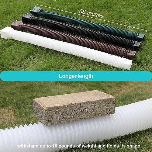 White-2pack Rain Gutter Downspout Extensions Flexible, Drain Downspout Extender,Down Spout Drain Extender, Gutter Connector Rainwater Drainage,Extendable from 21 to 68 Inches