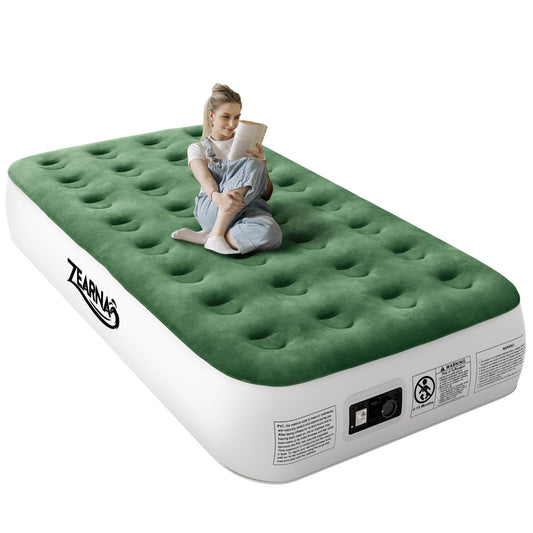 Zearna Air Mattress with Built in Pump - Upgraded Twin Blow Up Mattress, 2 Mins Quick Self Inflatable, 13"/550lbs Max, Strong Support, No Lost Air, for Camping,Home,Guests,Portable Travel