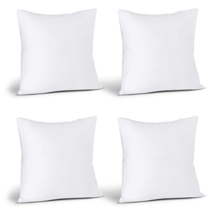 Utopia Bedding Throw Pillows (Set of 4, White), 18 x 18 Inches Pillows for Sofa, Bed and Couch Decorative Stuffer Pillow