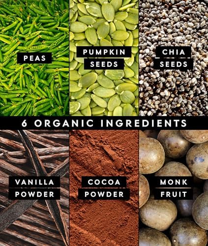 Truvani Vegan Pea Protein Powder | Chocolate | 20g Organic Plant Based Protein | 18 Servings | Keto | Gluten & Dairy Free | Low Carb | No Added Sugar