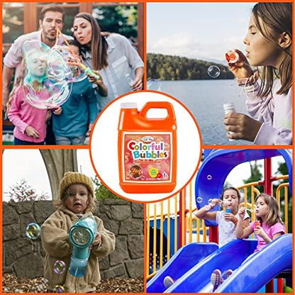 Lulu Home Concentrated Bubble Solution, 1 L/ 33.8 OZ Refill for Bubble Machines, Giant Wands, and Blowers - Up to 2.5 Gallons for Kids' Birthday Parties