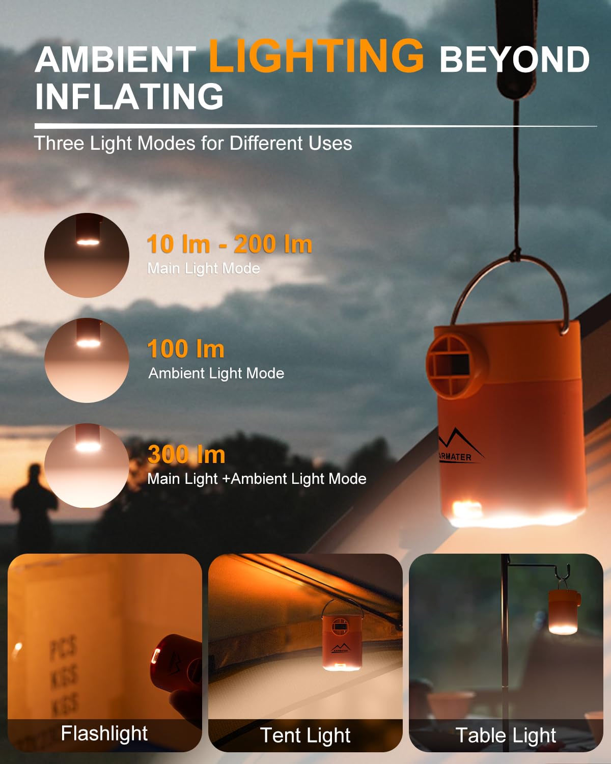 Portable Pool Inflatable Air Pump - 5kPa Upgrade Electric Camping Travel Vacuum Mini Inflator Pump for Inflatables - Battery Mattress Bed Small Float Pump - Tiny Rechargeable Pumps for Storage Bags