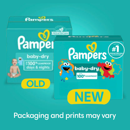 Pampers Diapers - Baby Dry - Size 1, 120 Count, Absorbent Disposable Infant Diaper (Packaging May Vary)