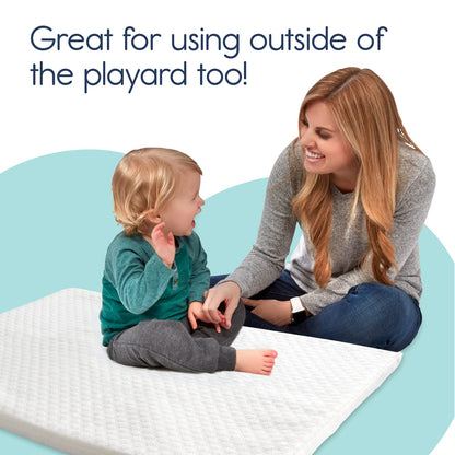 hiccapop Pack and Play Mattress Pad (38"x26"x1.5"), Playard Pad, Portable Crib Mattress, 1.5" Thick