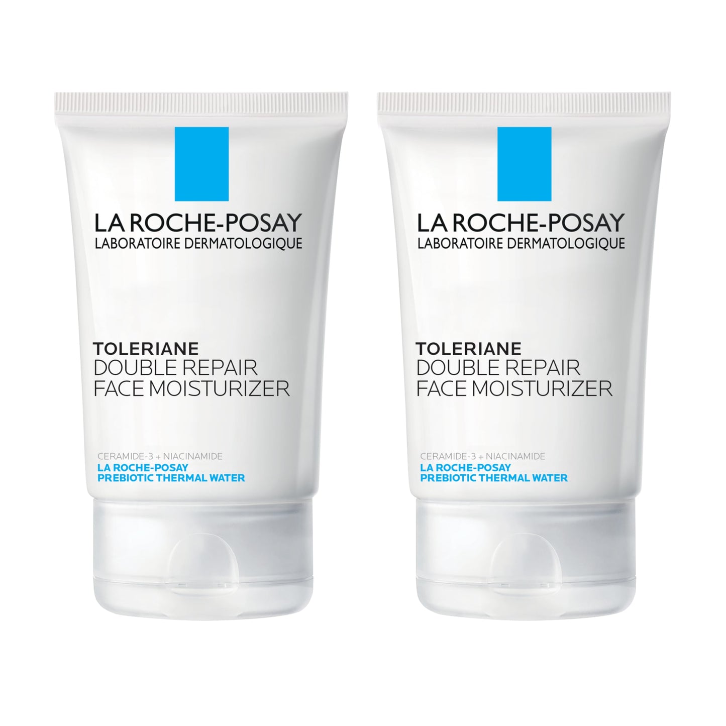 La Roche-Posay Toleriane Double Repair Face Moisturizer, Daily Moisturizer Face Cream with Ceramide and Niacinamide for All Skin Types, Oil Free, Fragrance Free (Pack of 2)